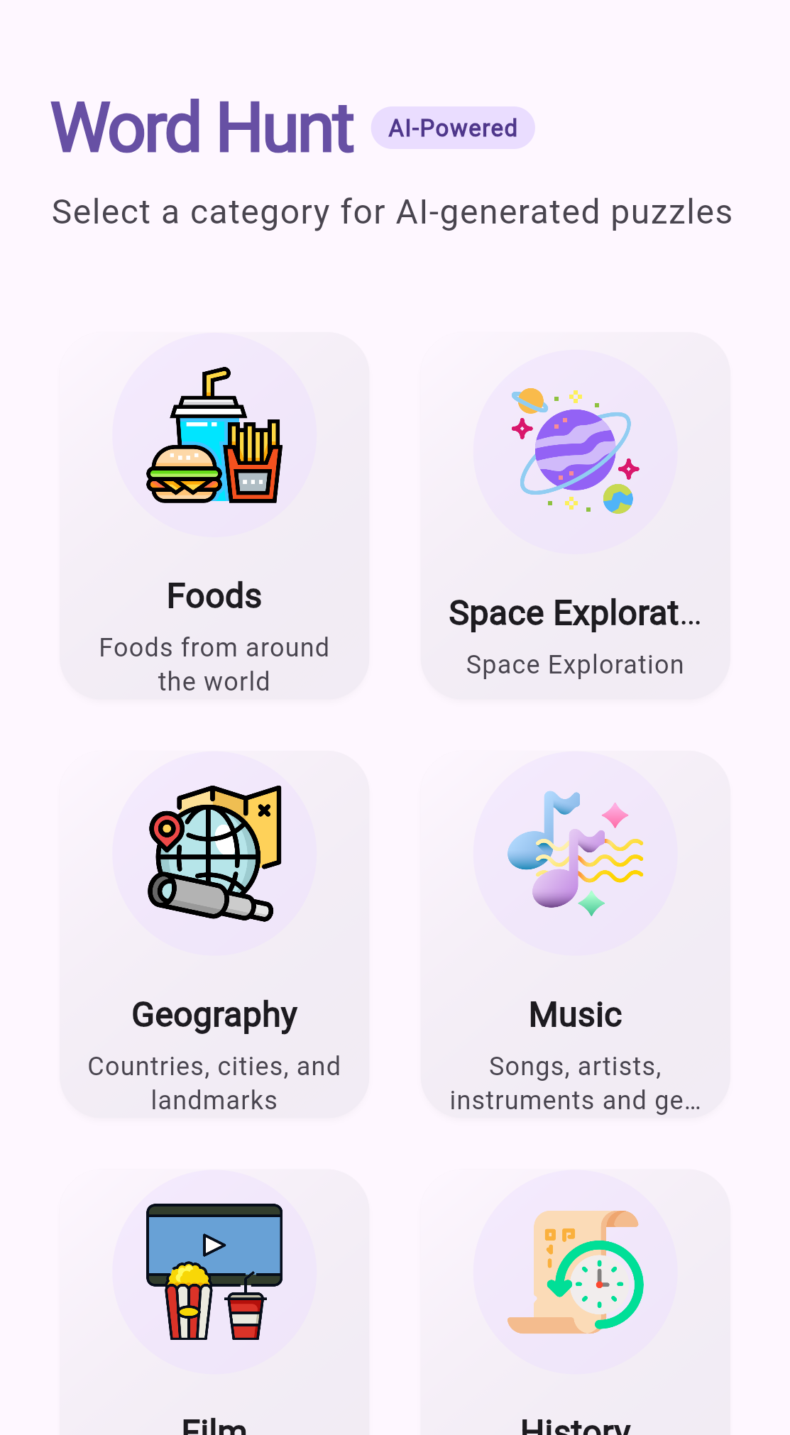 WordHunt app screenshot
